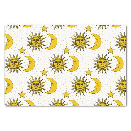 vintage sun moon stars