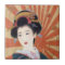 Vintage Sun Rays Japanese Geisha Retro