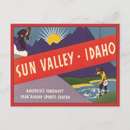 Vintage Sun Valley Idaho Postcard