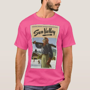 Vintage Sun Valley Idaho Ski Design Oversized T-Shirt