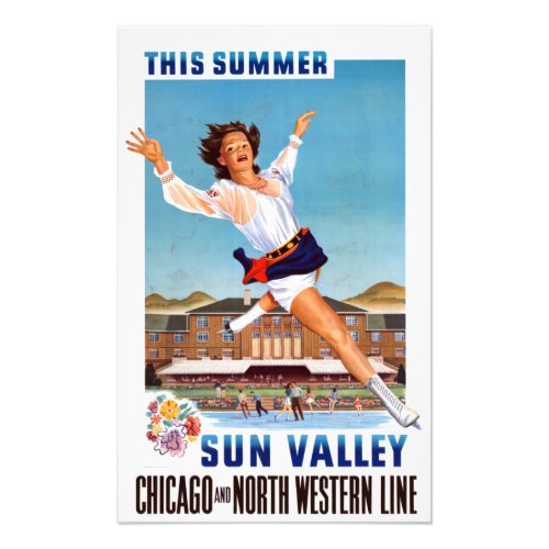 Vintage Sun Valley Idaho Summer Travel Poster