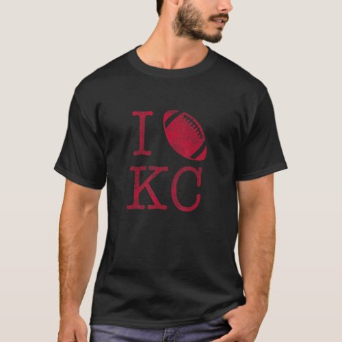 Vintage Sunday Funday I Love Kansas City Kc Footba T_Shirt