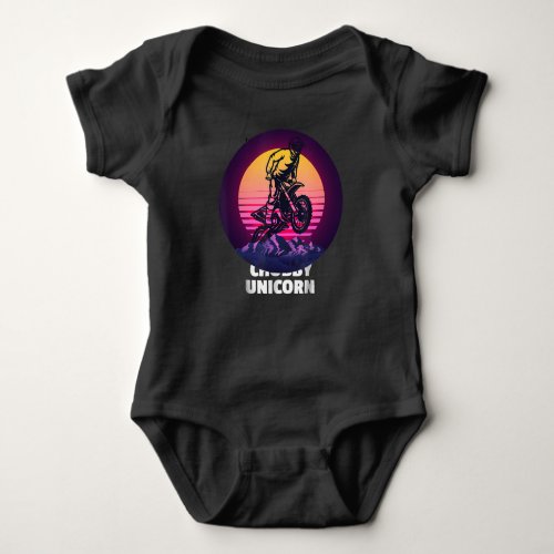 Vintage Sundown Motorbike Gift For Bikers Baby Bodysuit