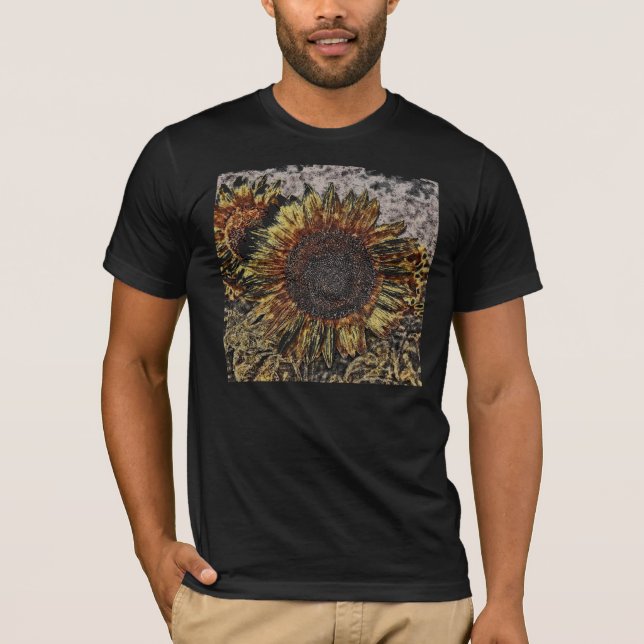 Vintage Sunflower artwork #4 T-shirt (Front)