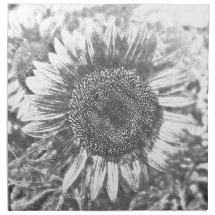 Vintage Sunflower artwork - Cloth Napkins