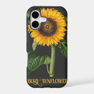 Vintage Sunflower Botanical Art by Merian iPhone 17 Case
