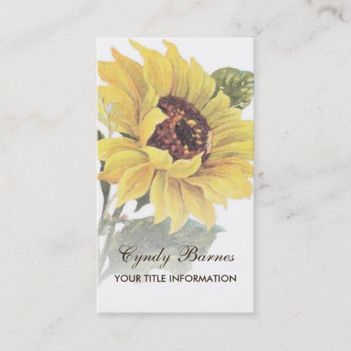 Vintage Sunflower Business Card