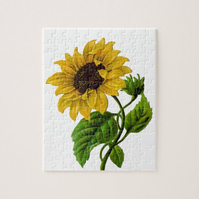 Vintage Sunflower Custom Gift Item Jigsaw Puzzle (Vertical)