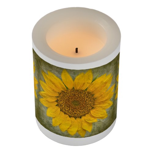 Vintage Sunflower Flameless Candle