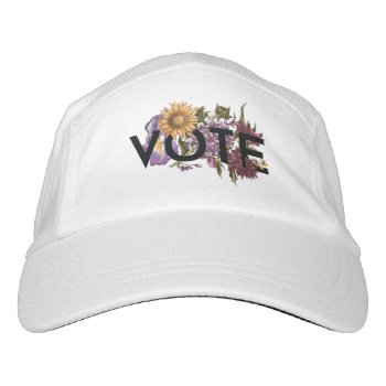 Vintage Sunflower Floral Elegant Feminine Go Vote Hat by giftsboutique at Zazzle