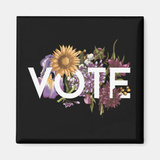 Vintage sunflower Floral Elegant Feminine Go Vote Magnet