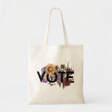 Vintage sunflower Floral Elegant Feminine Go Vote Tote Bag