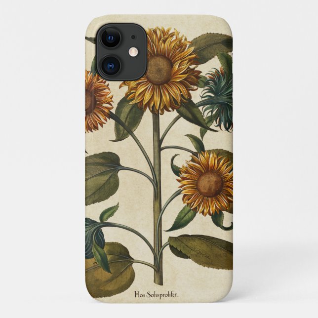 Vintage Sunflower Flower Print Case-Mate iPhone Case (Back)