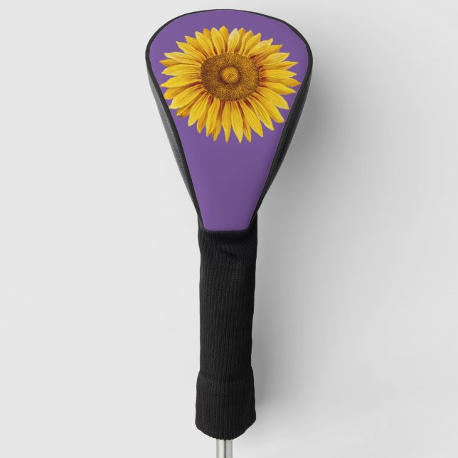 Vintage Sunflower Happy Flower Golf Head Cover (Front)