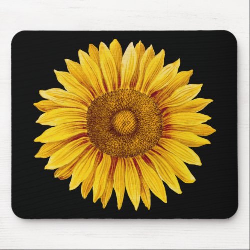 Vintage Sunflower Happy Flower Mouse Pad