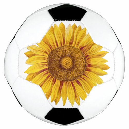 Vintage Sunflower Happy Flower Soccer Ball