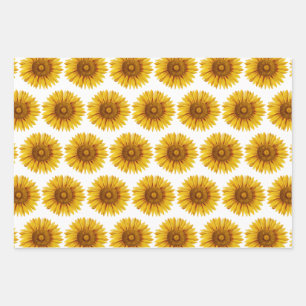 Vintage Sunflower Happy Flower Wrapping Paper Sheets
