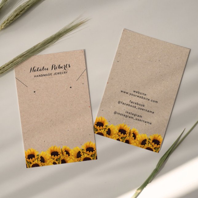 Vintage Sunflower Jewelry Earring Necklace Display (Creator Uploaded)