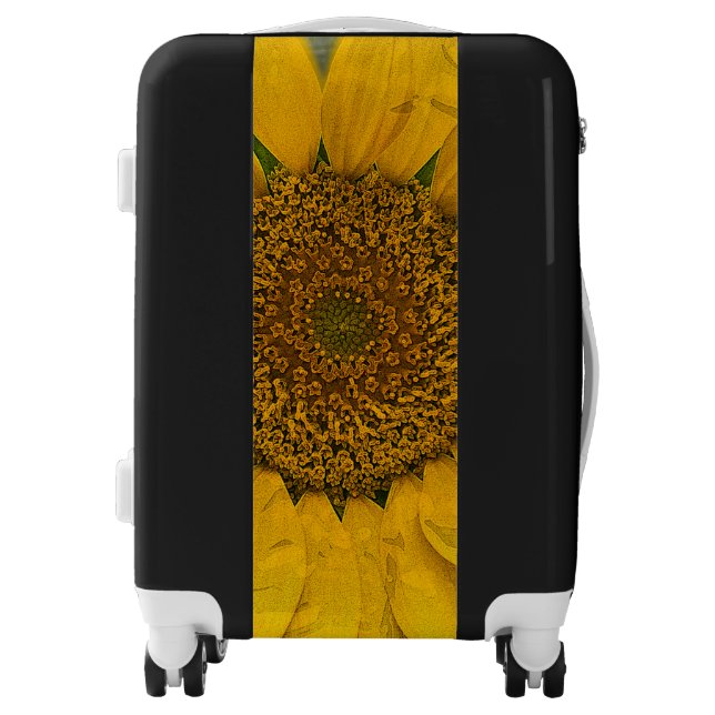 Vintage Sunflower Luggage (Front)
