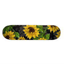 Vintage sunflower pattern skateboard Vintage sunflower pattern skateboard