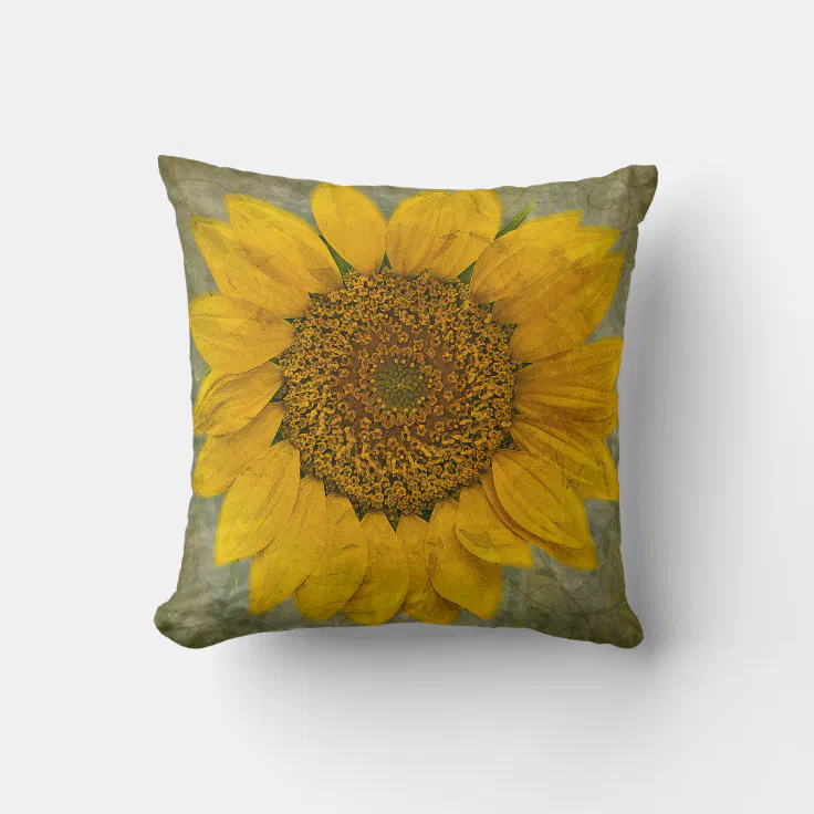 Vintage Sunflower Pillow | Zazzle