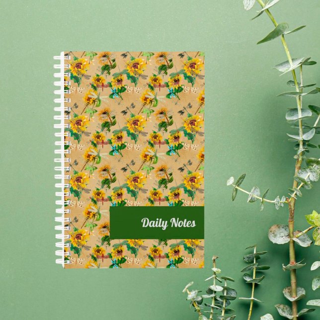 Vintage Sunflowers and Dragonflies Planner (Creator Uploaded)