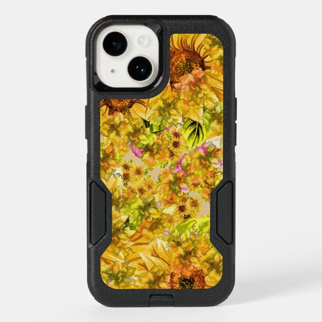 Vintage Sunflowers Art Otterbox iPhone Case (Back)