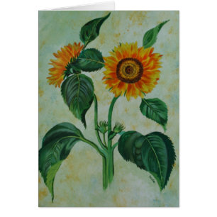 Vintage Sunflowers Botanical Art