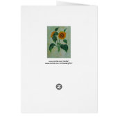 Vintage Sunflowers Botanical Art Cards (Back)