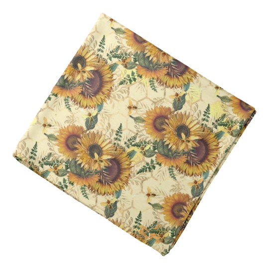 Vintage Sunflowers Bandana