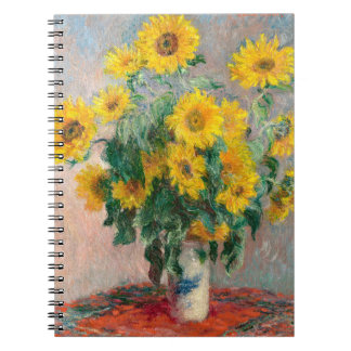Vintage Sunflowers Impressionist Art Notebook