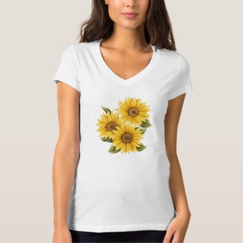 Vintage Sunflowers T_Shirt