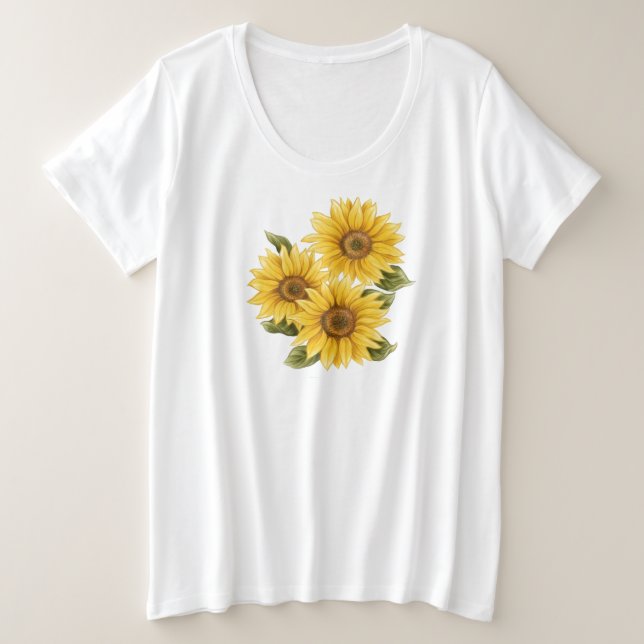 Vintage Sunflowers T-Shirt (Design Front)