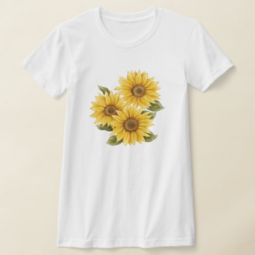 Vintage Sunflowers T_Shirt