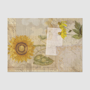 Vintage Sunflowers Tissue Paper