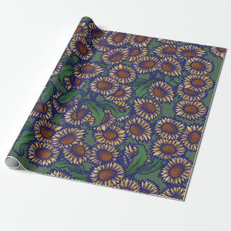 Vintage Sunflowers Wrapping Paper