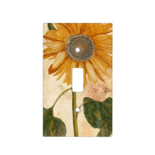 vintage sunfower light switch cover