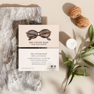 Vintage Sunglasses second hand shop Business Card