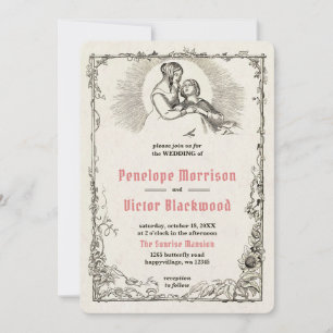 Vintage Sunrise Love Wedding Invitation