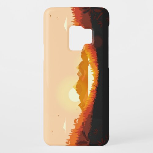 Vintage Sunrise Ocean Mountains Case_Mate Samsung Galaxy S9 Case