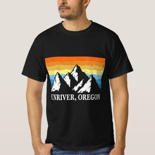 Vintage Sunriver Oregon Mountain Hiking Souvenir  T_Shirt
