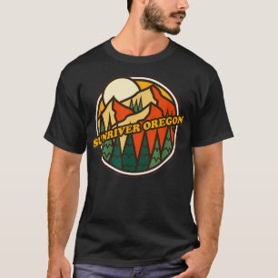 Vintage Sunriver Oregon Mountain Hiking Souvenir T-Shirt