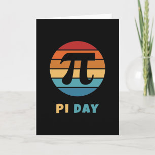 Vintage Sunset 3.14 Happy Pi Day Card