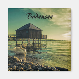 Vintage Sunset at Lake Constance Souvenir Magnet