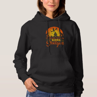 Vintage Sunset Belgian Tervuren Dog Ride Shotgun H Hoodie