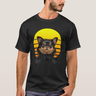 Vintage Sunset Black Chihuahua Dog Lover T-Shirt