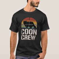 Vintage Sunset Coon Hunter Group Racoon Hunting Tr