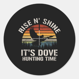 Vintage Sunset Dove Hunting Season  Classic Round Sticker