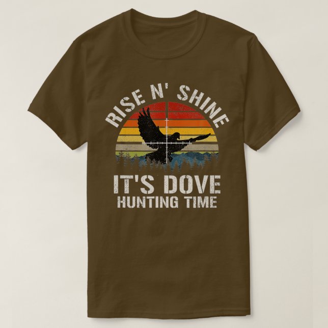 Vintage Sunset Dove Hunting Season  T-Shirt (Design Front)