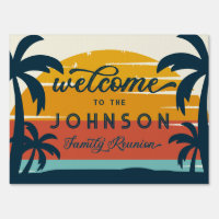 Vintage Sunset Family Reunion Beach Welcome